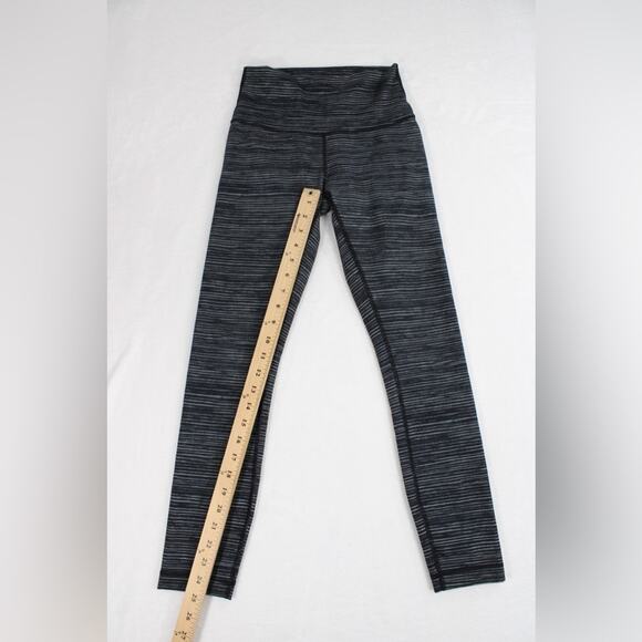 Lululemon Full Length Womens 4 Black‎ Gray Leggings - Picture 5 of 9